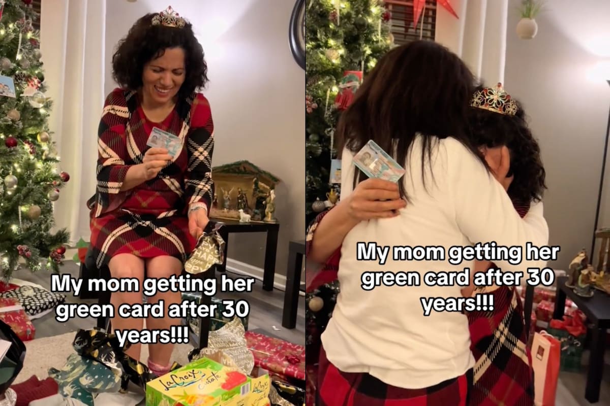 La mamá de Karla James se emocionó mucho al recibir la residencia permanente