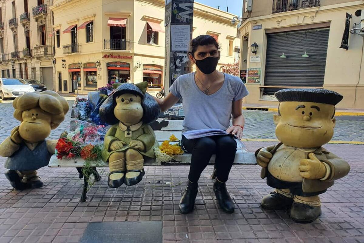 La mamá y sus hermanos le leían a Cathy las historietas de Mafalda desde que era chica