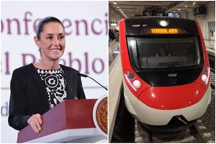 La mandataria efectuó el primer recorrido de prueba del Tren Lechería-AIFA