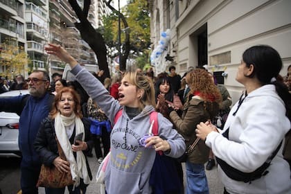 La manifestación encabezada por Grabois este sábado.
