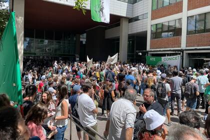 La manifestación se realizó en la explanada del Polo Científico en Palermo
