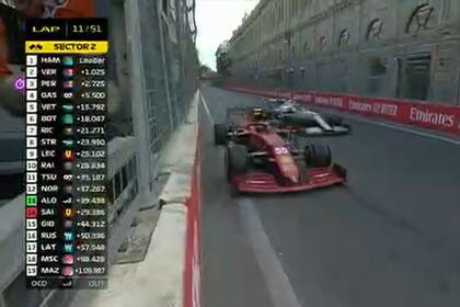 La maniobra de Sainz que pudo terminar en un terrible accidente con el italiano Giovinazzi
