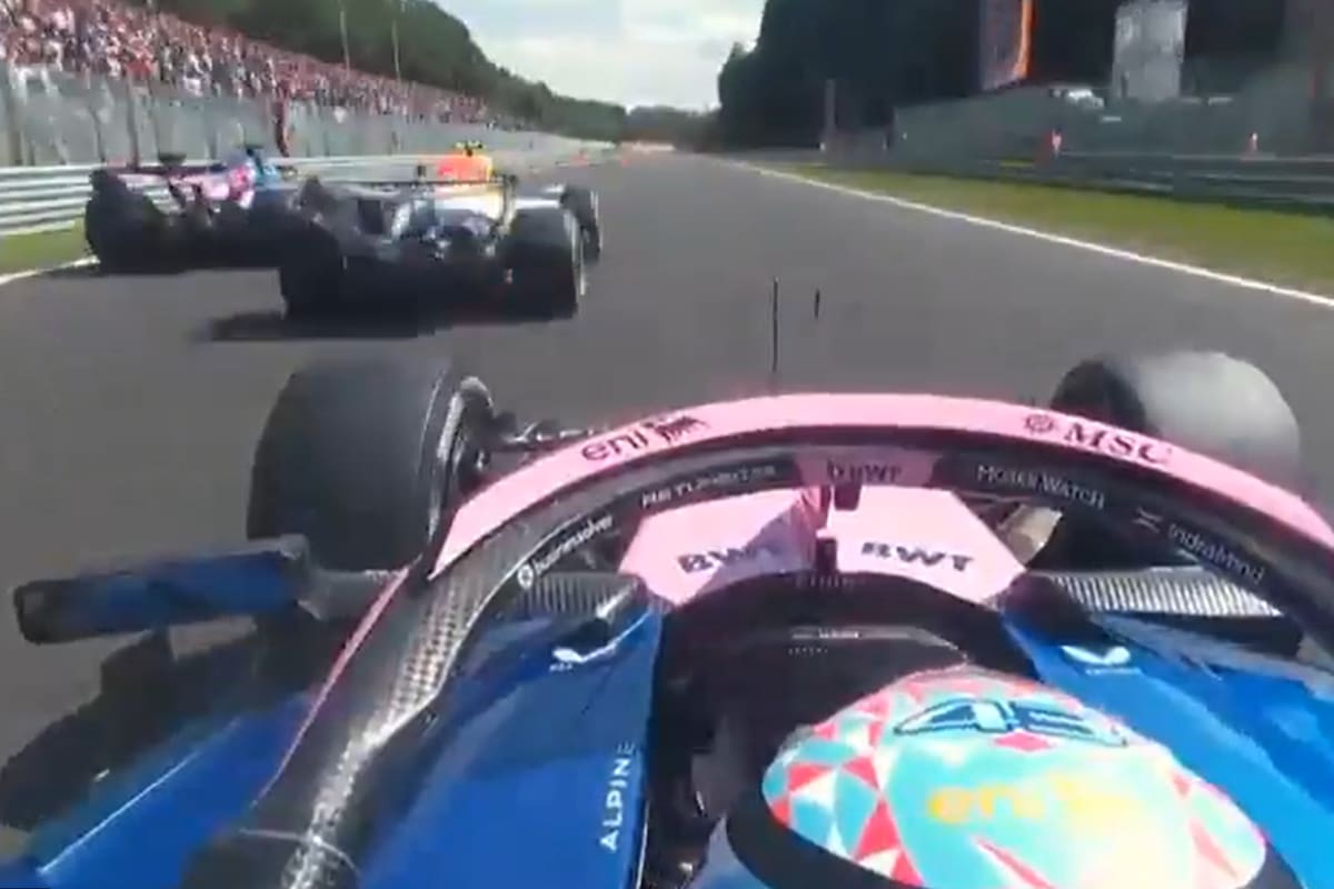 La maniobra en la que Colapinto superó a Gasly y Lawson en Bélgica