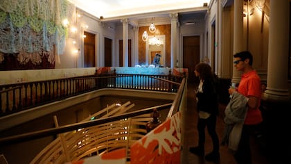 La mansión, con reminiscencias francesas, acondicionada para la ocasión