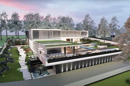 La mansión contará con grandes ventanales con terrazas que ofrecerán vistas a una gran pileta cubierta con spa.