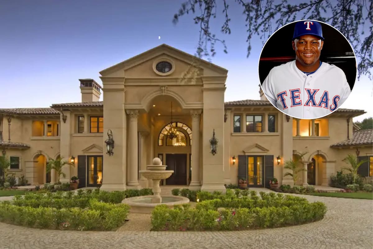 La mansión de Adrián Beltré en Bradbury Estates, construida en estilo mediterráneo, se extendió sobre 16.600 metros cuadrados en un terreno de cuatro hectáreas.