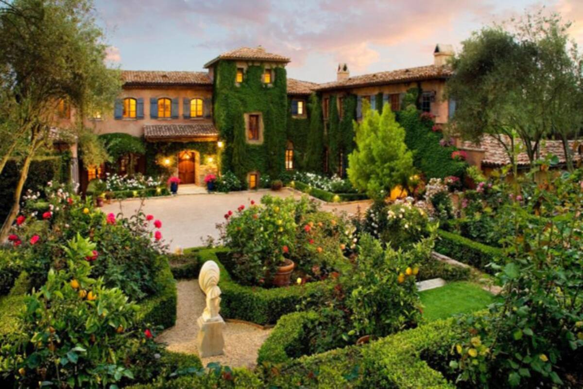 La mansión de estilo italiano que el príncipe Harry y Meghan Markle alquilan por hora en Estados Unidos