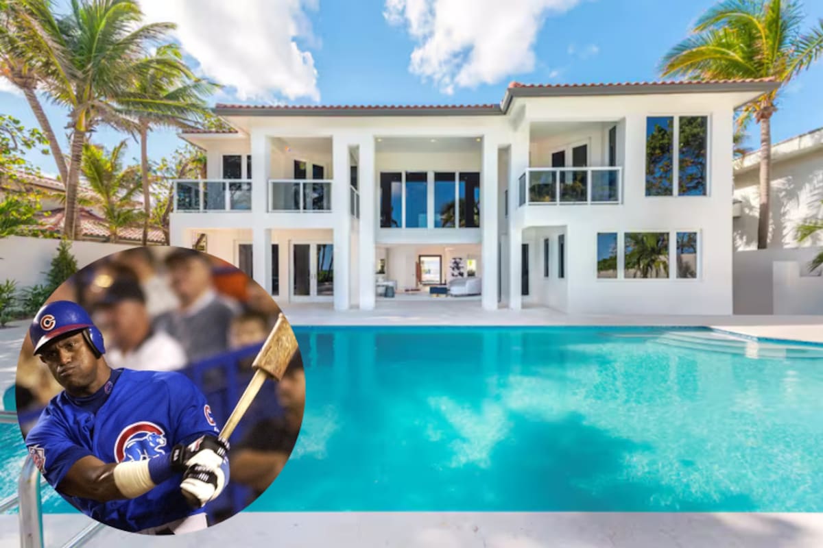 La mansión frente al mar de Sammy Sosa en Golden Beach fue adquirida en 2013 por US$7.6 millones y vendida en 2016 por US$9.2 millones.