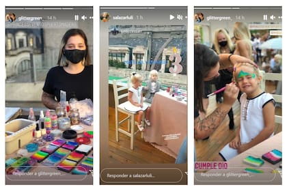 La maquilladora artística se dedicó a pintar a los niños