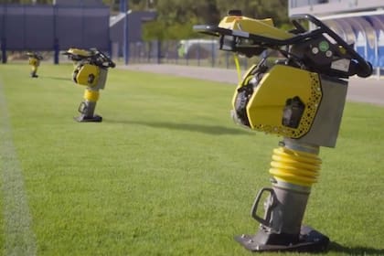 La maquinaria replica los "latidos" de la Bombonera