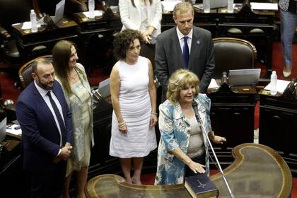 La maratónica sesión por la ley de emergencia económica comenzó con la jura de algunos diputados