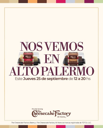 La marca realiza un evento especial este jueves 25 de septiembre en el Alto Palermo