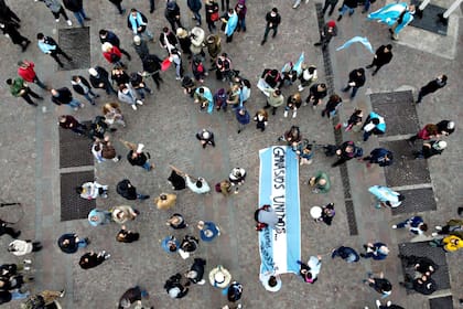 Una de las marchas del 30 de mayo contra la caurentena en el Obleisco