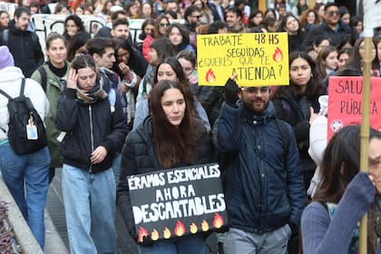 La marcha de médicos residentes de hospitales de CABA que se hizo la semana pasada