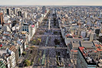 La Marcha del Millón desde el drone de LA NACION