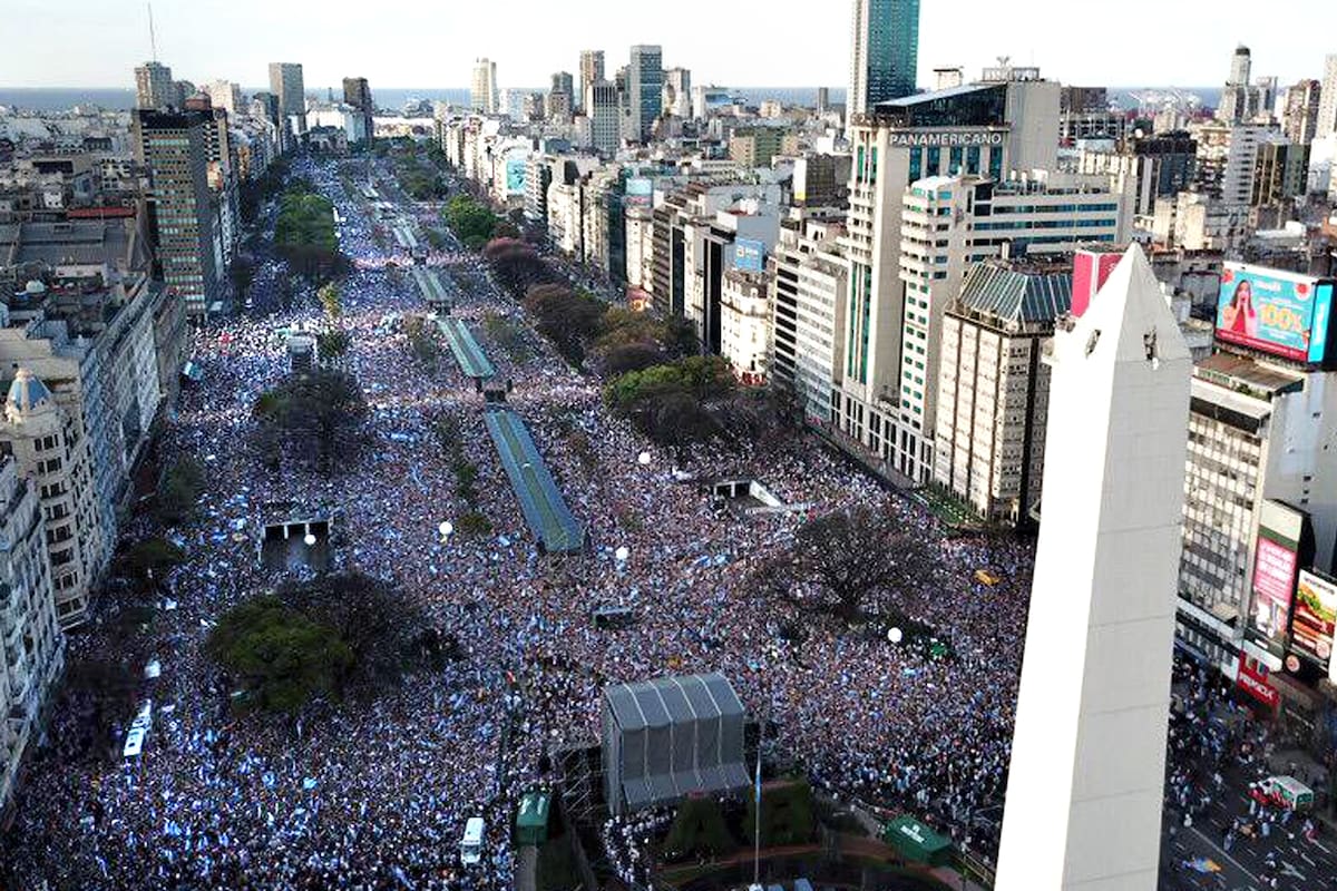 La Marcha del Millón desde el drone de LA NACION