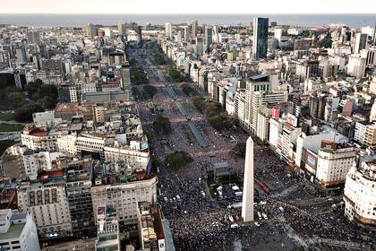 La Marcha del Millón desde el drone de LA NACION