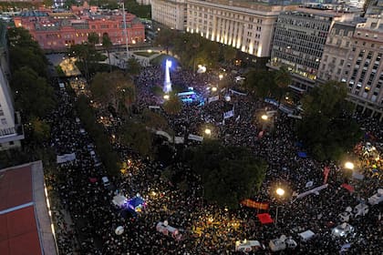 La marcha terminó en Plaza de Mayo