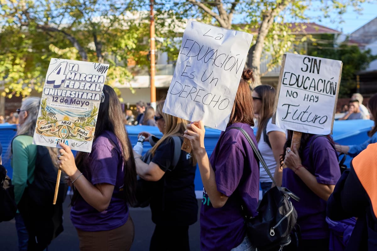 La marcha universitaria en Mendoza