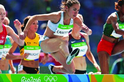 La marplatense Belén Casetta en la serie de 3000 metros con obstáculos de Río 2016