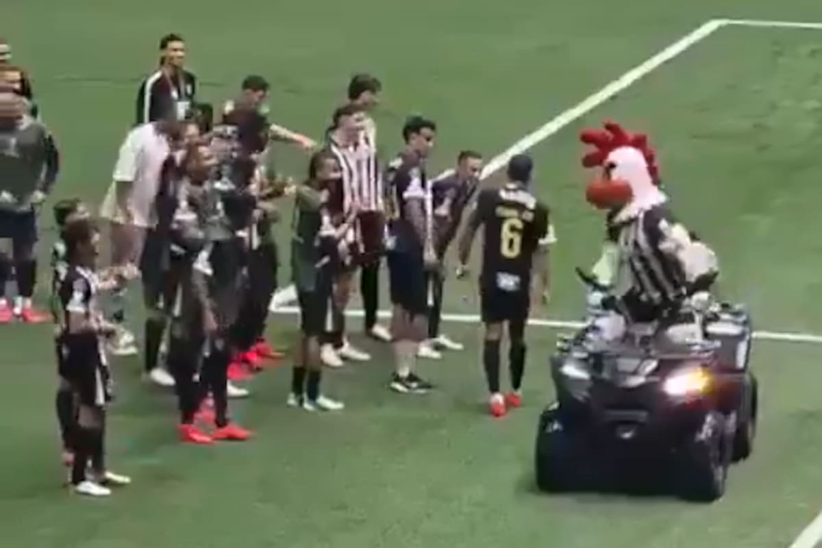 La mascota de Atlético Mineiro protagonizó junto al plantel alvinegro un polémico festejo