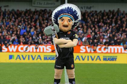 La mascota de Exeter Chiefs: el equipo de la Premiership del rugby inglés se desprenderá de su símbolo, después del pedido de los simpatizantes