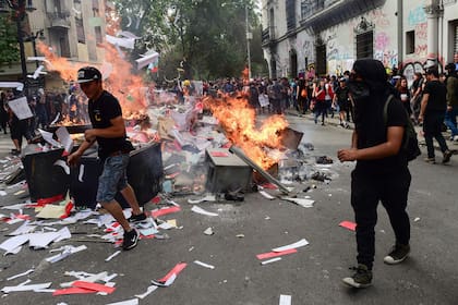 La masiva marcha en Santiago de Chile