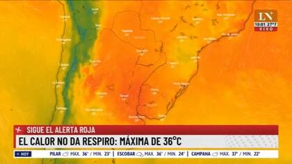 La máxima para este viernes es de 36 grados (Foto: Captura de video)