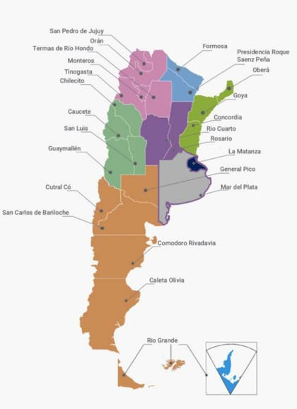 La mayoría de las ciudades tienen una ubicación diferente a la real