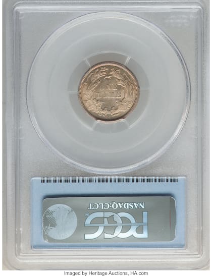 La mayoría de las monedas de 10 centavos "sin flecha" de 1873 acuñadas en Carson City fueron fundidas en el mismo año