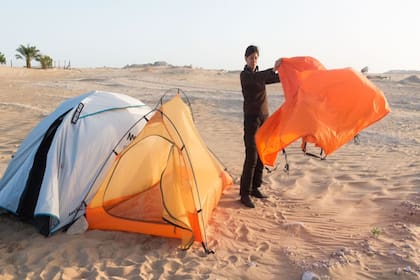 La mayoría de las noches de la travesía fueron en carpa, muchas en aldeas rurales