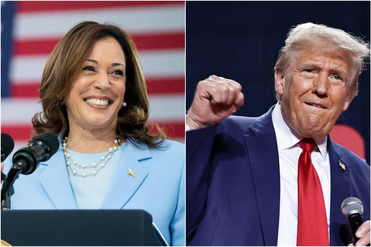 La mayoría de los sondeos favorecen a la candidata demócrata, Kamala Harris; el republicano Donald Trump se mantiene cerca