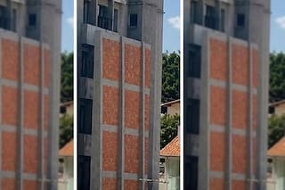 Le hicieron un edificio al lado de su casa y lo resolvió con una medianera de 4 metros para taparles los balcones