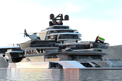 La mega embarcación que ideó un diseñador italiano para un jeque de los Emiratos Árabes