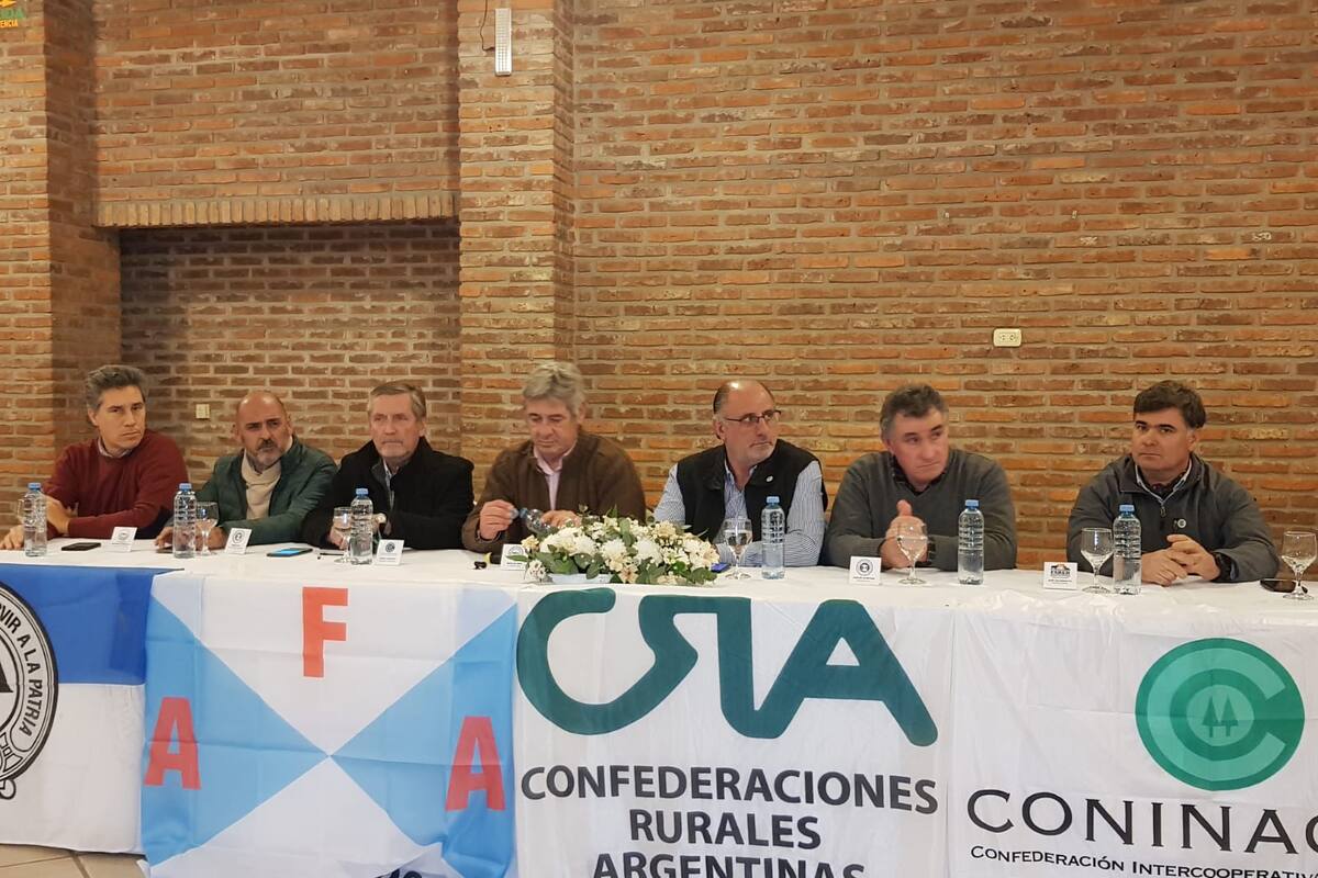 La Mesa de Enlace brindó anoche una conferencia de prensa en Gualeguaychú en la previa del cese de comercialización
