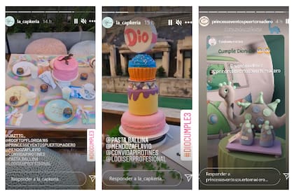 La mesa dulce estaba compuesta por varias tortas