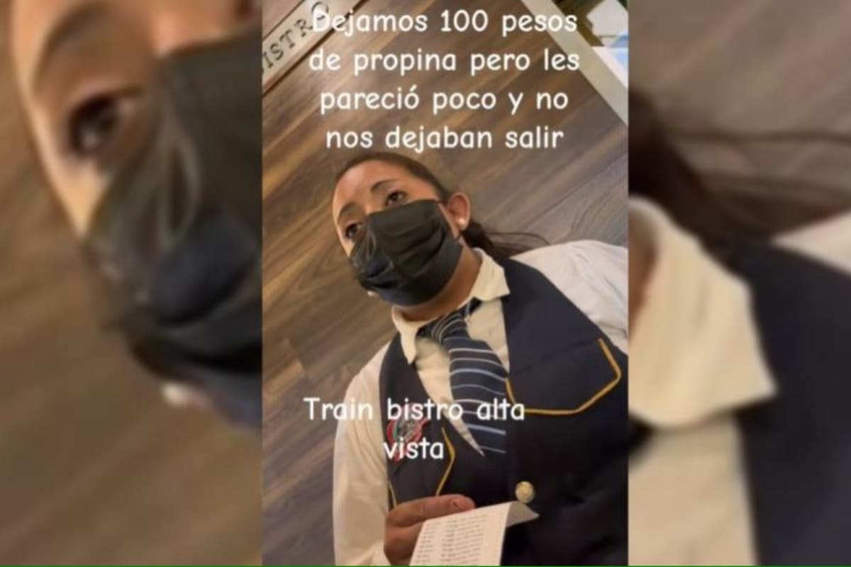 La mesera de Train Bistro se viralizó en redes sociales por retener a unos clientes. (Foto: TikTok @geacielafuentes)