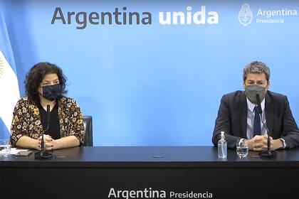 La ministra Carla Vizzotti y el ministro Matías Lammens hablaron sobre el regreso del público a las canchas
