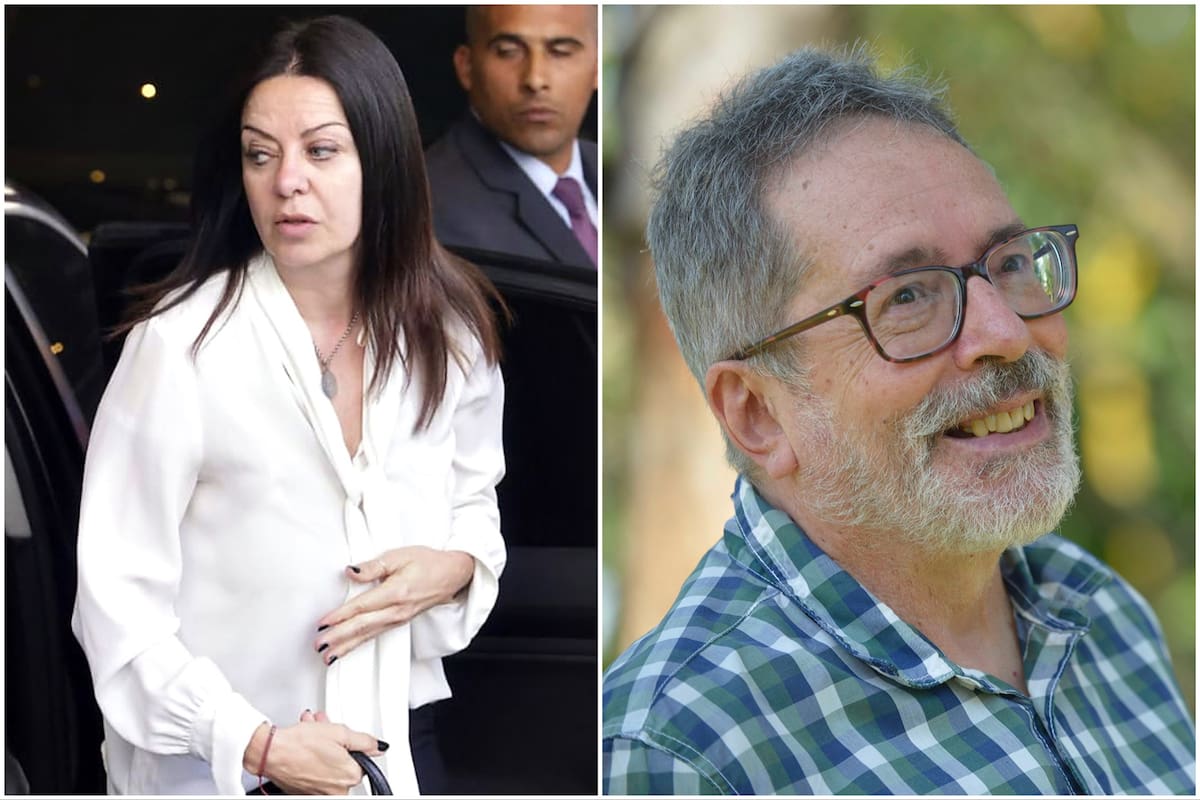 La ministra de Capital Humano Sandra Pettovello y el escritor César Aira