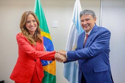 La ministra de Desarrollo Social Victoria Tolosa Paz a su par de Desarrollo y Asistencia Social, Familia y Combate al Hambre Wellington Dias