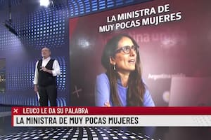 La Ministra de muy pocas mujeres. Leuco le da su palabra.