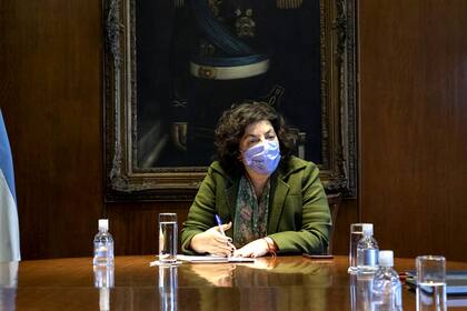 La ministra de salud, Carla Vizzotti.