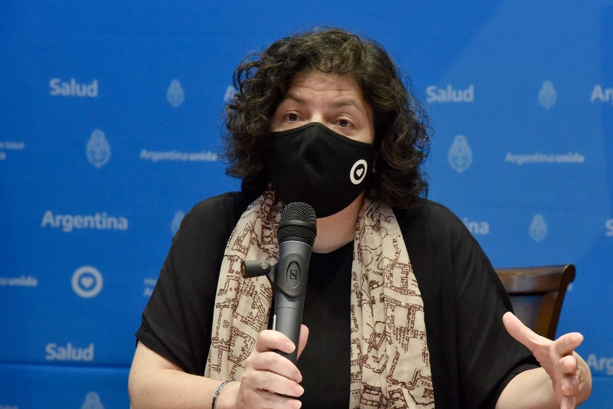 La ministra de Salud, Carla Vizzotti. Foto de archivo.