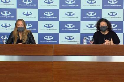 La ministra de salud Carla Vizzotti y la asesora presidencial Cecilia Nicolini