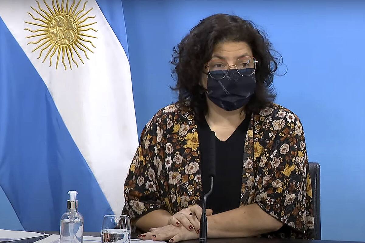 La ministra de Salud de la Nación, Carla Vizzotti