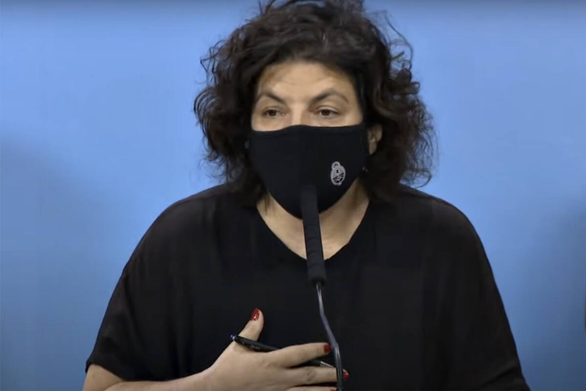 La ministra de Salud de la Nación, Carla Vizzotti