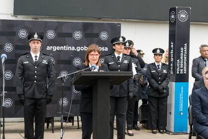 La ministra de Seguridad, Patricia Bullrich, encabezó el acto por el 18° aniversario de la creación de la PSA