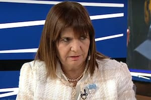 La ministra de Seguridad, Patricia Bullrich, durante su paso por LN+