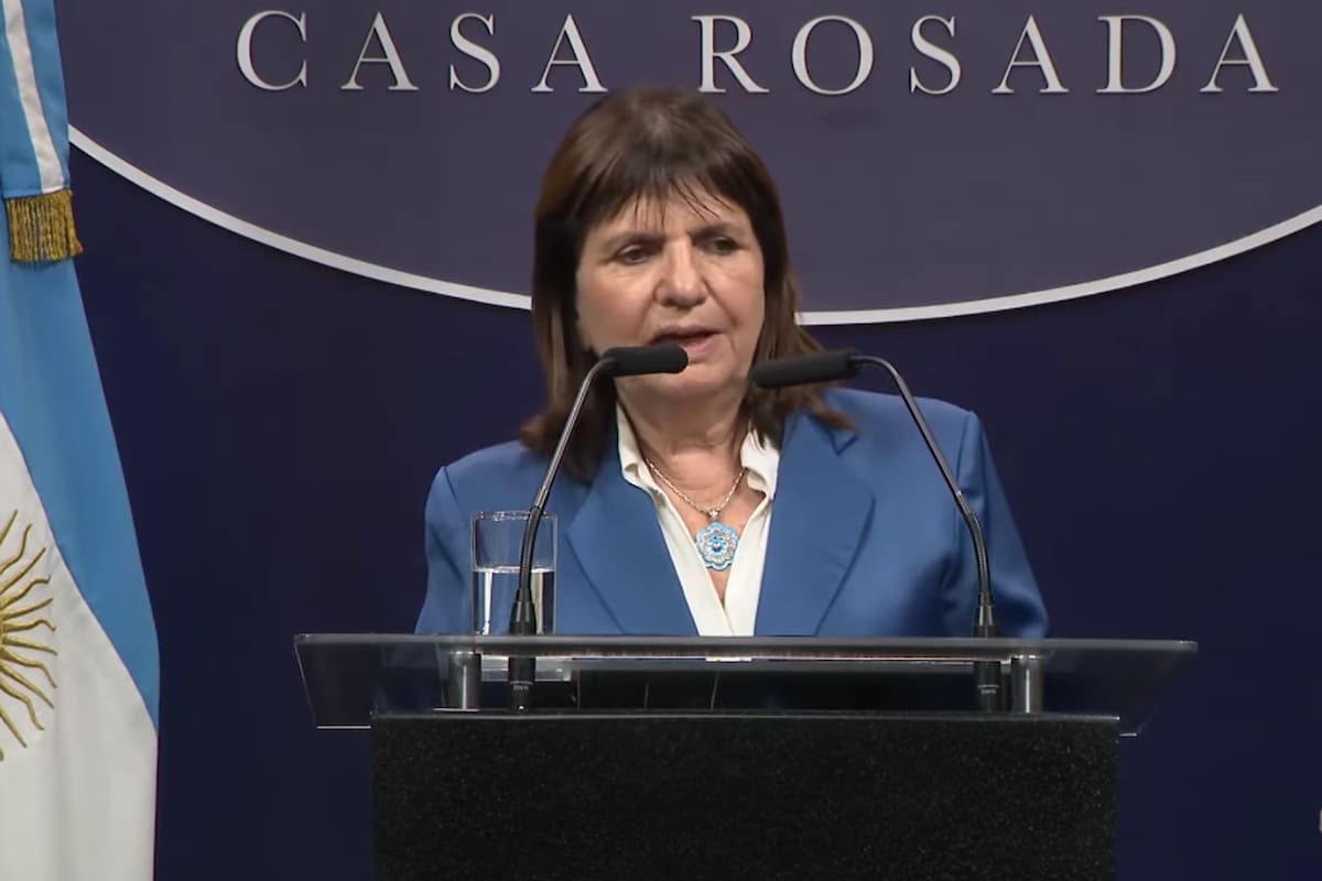 La ministra de Seguridad, Patricia Bullrich (Archivo)