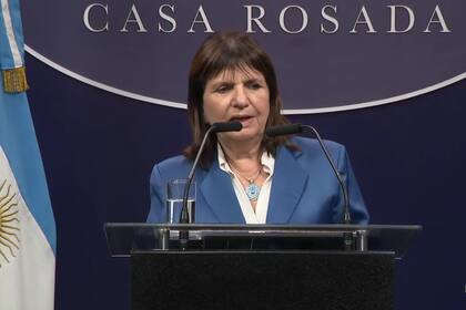 La ministra de Seguridad, Patricia Bullrich (Archivo)